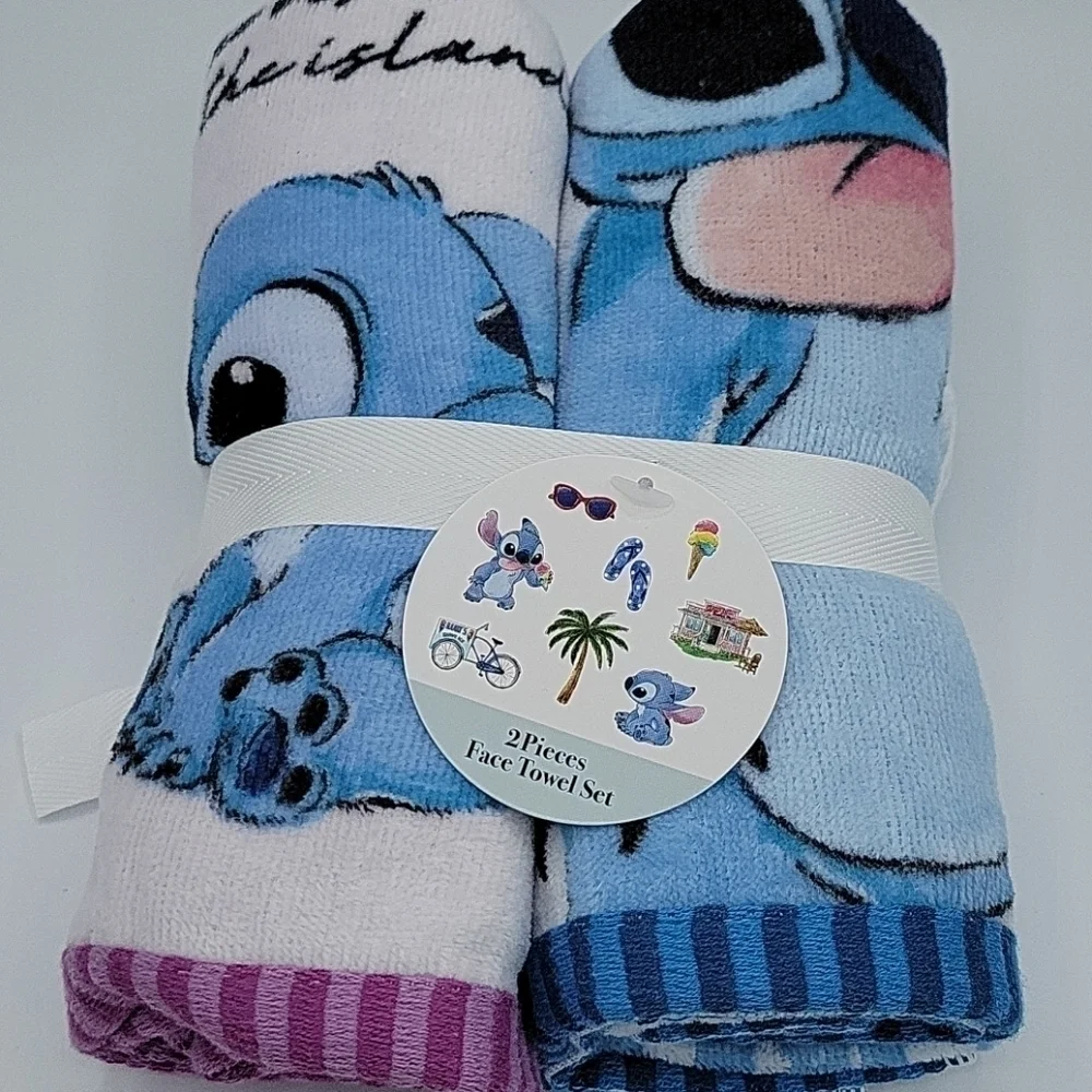 Disney Stitch Face towels 2 pack